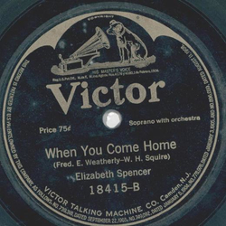 Alan Turner / Elizabeth Spencer - When the great red dawn is shining / When you come home