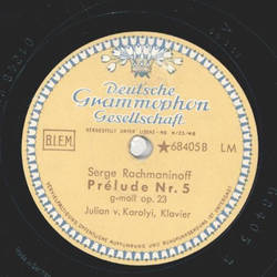 Julian v. Karolyi - Consolation Nr. 3 Des-dur / Prlude Nr. 5 g-moll op. 23