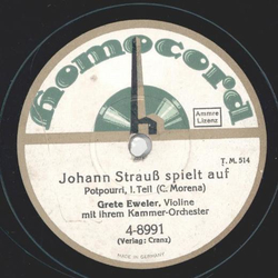 Grete Eweler - Johann Strau spielt auf, Potpourri Teil I und II