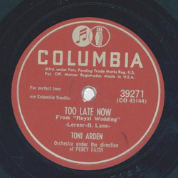 Toni Arden - Too late now/ Too young