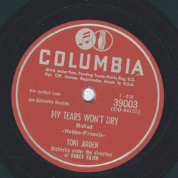 Toni Arden - My tears wont dry / And youll be home