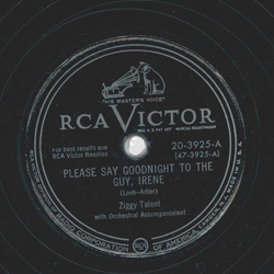 Ziggy Talent - Please say gootnight to the guy, Irene /...
