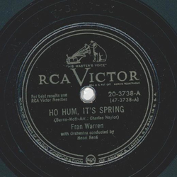 Fran Warren - Ho hum, its spring / Dont say goodbye