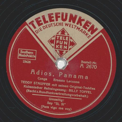 Teddy Stauffer - Say Si, Si / Adios, Panama