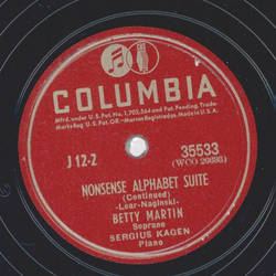 Betty Martin - Nonsense Alphabet Suite (2 Records) 