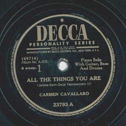 Carmen Cavallaro - All the things you are (4 Records) 
