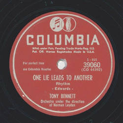 Tony Bennett - One lie leads to another / Dont cry Baby