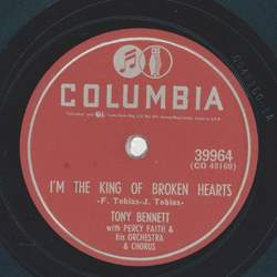 Tony Bennett - No one will ever know / Im the King of broken Hearts