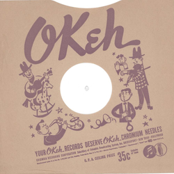 Original Okeh Cover f�r 25er Schellackplatten A3 B