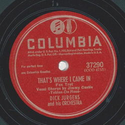 Dick Jurgens - Thats where I came in / Its dreamtime