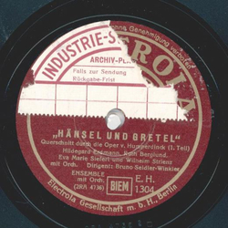 Bruno Seidler-Winkler - Hänsel und Gretel, Querschnitt...