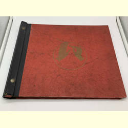 Schellackplattenalbum 30cm (12) rot mit Motiv und schwarzem Rcken
