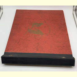 Schellackplattenalbum 30cm (12) rot mit Motiv und schwarzem Rcken