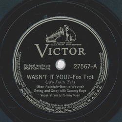 Swing and Sway with Sammy Kaye -  Wasnt it you / Minka