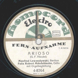 Manfred Lewandowski, F.R. Mendelssohn - Arioso / Largo