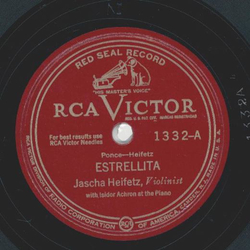 Jascha Heifetz - Estrellita / Valse Bluette
