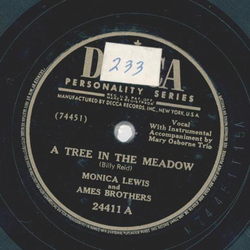 Monica Lewis, Ames Brothers - A tree in the Meadow / On the Street of regret