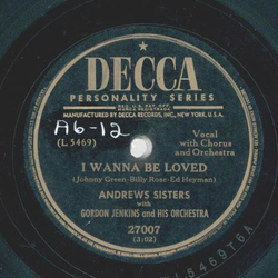 Andrews Sisters - I wanna be loved / Ive just got to get out of the Habit