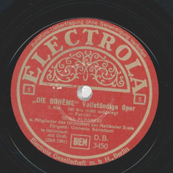 Benjamino Gigli - Die Boheme, 1. Akt: Ich bin nicht...