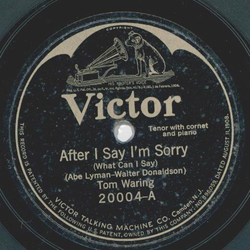 Tom Waring - After I say Im Sorry / In the Middle of the night