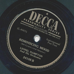 Lionel Hampton - Adam blew his Hat / Reminiscing Mood 