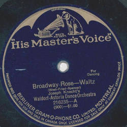 Waldorf-Astoria Dance Orchestra - Broadway Rose / Margie