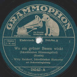 Willy Reichert - Wo ein grner Besen winkt / s Fritzle