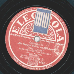 Berliner Philharmoniker: Karl Bhm - Ouvertre zu: Die...