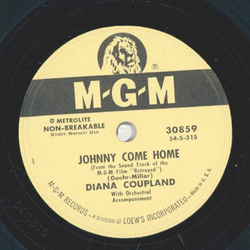 Diana Coupland / Holland Street Organ - Johnny come Home / Johnny come Home
