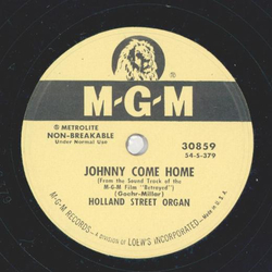 Diana Coupland / Holland Street Organ - Johnny come Home / Johnny come Home