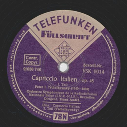 Kopie von Orchestre Symphonique de la Radiodiffusion Nationale Belge, Franz Andr - Capriccio Italien, op. 45 Teil I und II