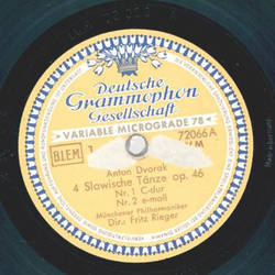 Fritz Rieger - Anton Dvorak, 4 Slawische Tänze op. 46:...