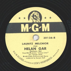 Lauritz Melchior - Spring came back to Vienna / Helan Gar