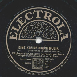 Mitglieder des Orchesters der Staatsoper, Berlin: Leo...