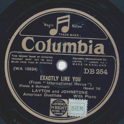 Layton and Johnstone - Exactly Like You / On The Sunny...