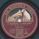 John Boles - It happened in Monterey / Song of the Dawn