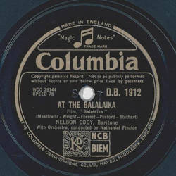 Nelson Eddy - At the Balalaika / Song of the Volga Boatmen