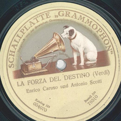 Enrico Caruso und Antonio Scotti - La Forza del Destino / unbespielt (Motiv sitzender Engel)