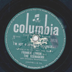 Frankie Lymon and the Teenagers - Im not a Juvenile Delinquent / Baby, Baby