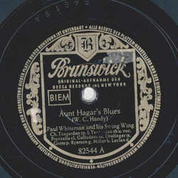 Paul Whiteman - Aunt Hagars Blues / Im Coming Virginia
