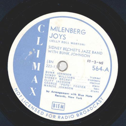 Sidney Bechets Jazzband - Milenberg Joys / Days beyond recall