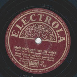 Hans Carste - Nur fr Verliebte / Mein Herz geht auf die Reise