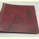 Schellackplattenalbum 25cm (10) bordeaux rot, Blumen