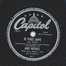 Andy Russell - As long as Im dreaming / Je vous aime 