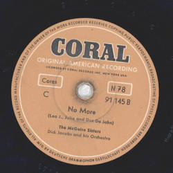 The McGuire Sisters - Sincerely / No More