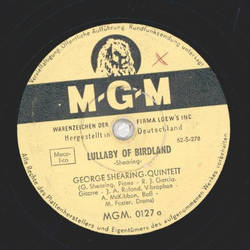 George Shearing Quintett - Lullaby of Birdland / When lights are low