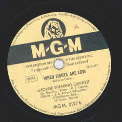 George Shearing Quintett - Lullaby of Birdland / When lights are low