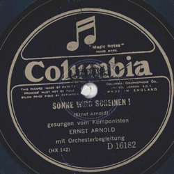 Ernst Arnold - Sonne wird scheinen! / Sei mir gut schöne...