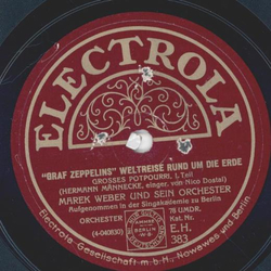 Marek Weber - Graf Zeppelins Weltreise rund um die Erde,...