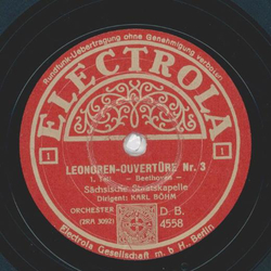 Karl Bhm - Leonoren-Ouvertre Nr. 3, Teil I bis Schlu (2 Records)